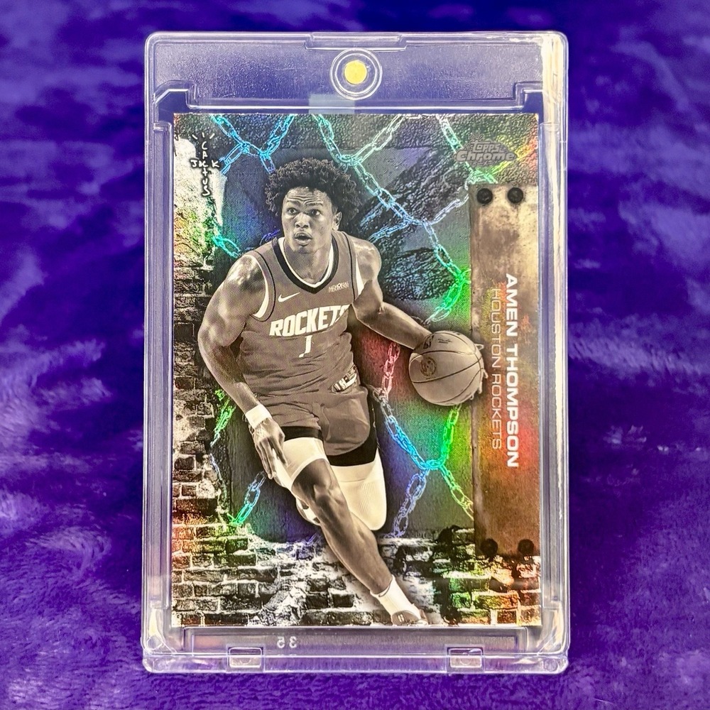 2025-26 Topps Chrome Cactus Jack Amen Thompson #55 Refractor Rockets